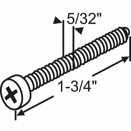 STRYBUC ADJ Screw 8 x 1-3/4in 20-035